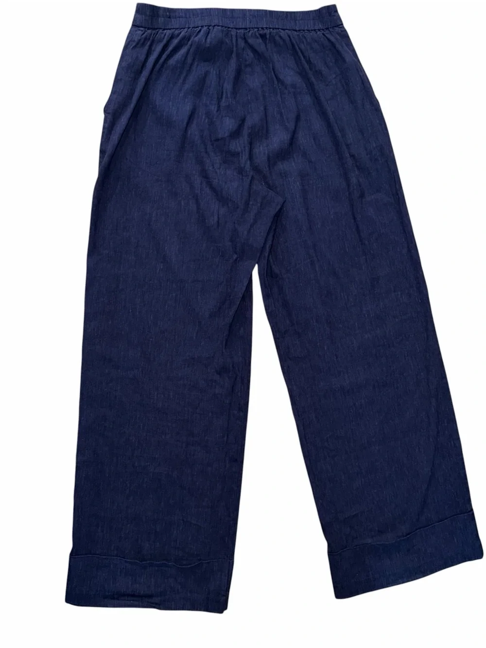 Kut from the Kloth Meg High Rise Linen Blend Wide Leg Pants Blue Medium - Picture 7 of 7